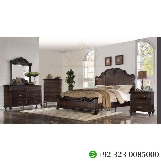 Crown Victoria Wooden Bed Set - Image 2