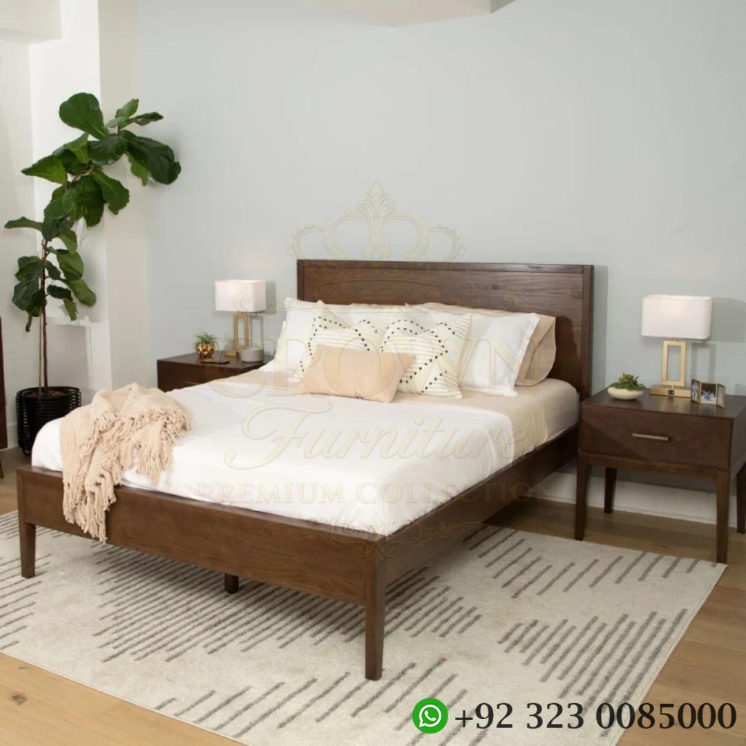 Crown Crescent Bed with Side Tables