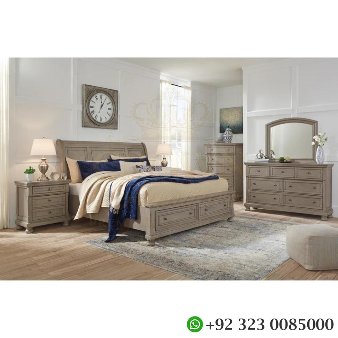 Crown Noble Bed with Side Tables