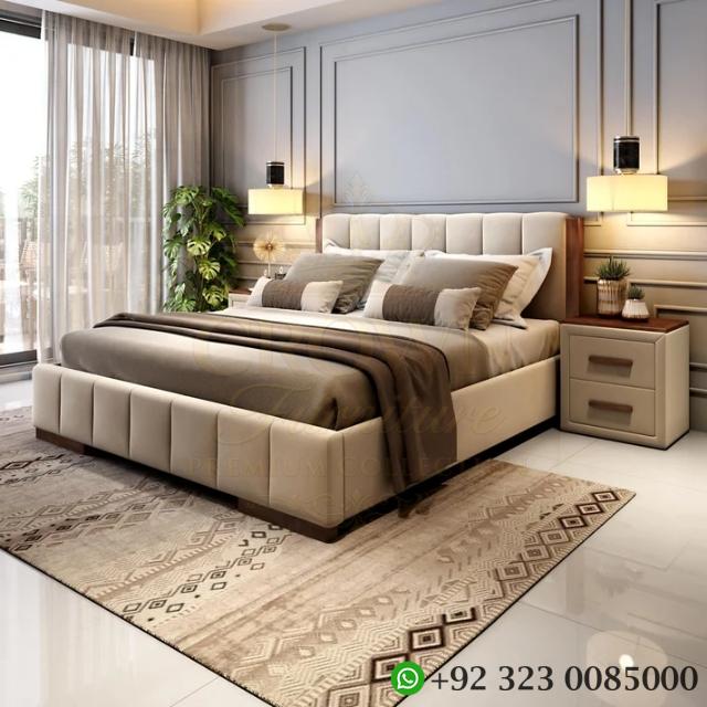 Crown Caspian Upholstered Bed Set