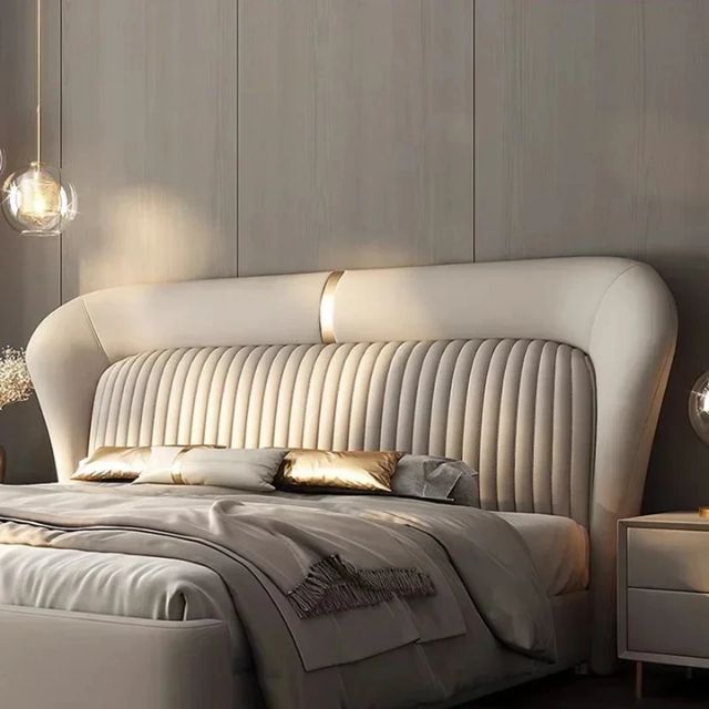 Gold double bed luxury for large hotel bedroom & Bed For Adults - Image 2